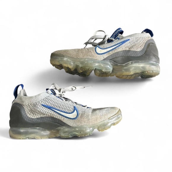 Nike Air VaporMax 2021 Flyknit sneakers grey and blue colorway Platinum blue 8 - Picture 3 of 6